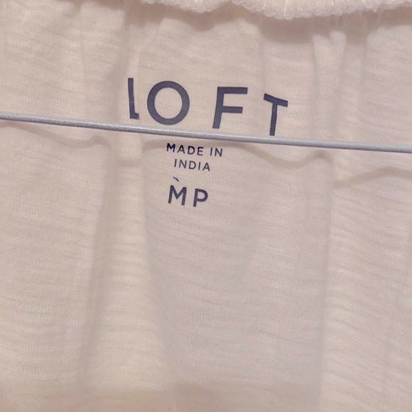 New with tags.  Loft white shirt. - Picture 3 of 3
